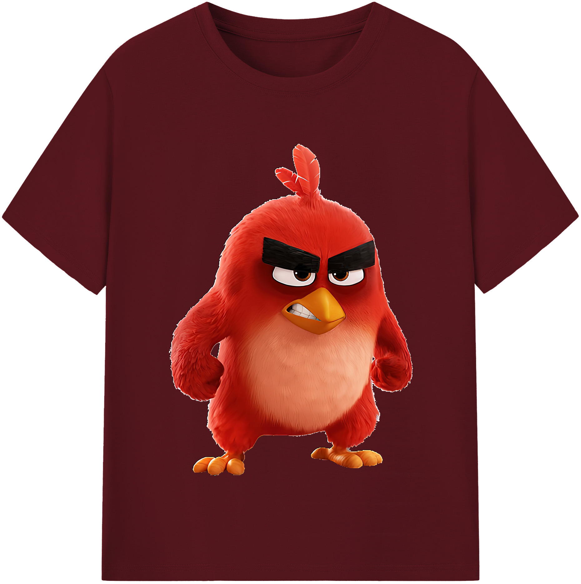 （画像用） Angry Birds アングリーバード 綿100％半袖Tシャツ（フロントプリント）